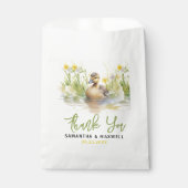 Sachets En Papier Cute Aquarelle Canard bébé garçon douche (Devant)