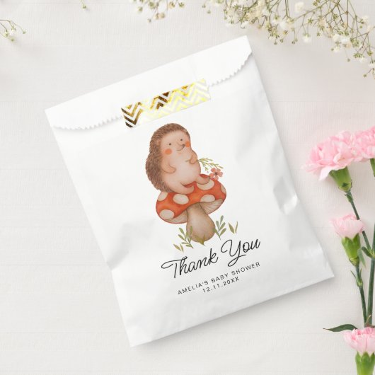 Sachets En Papier Cute aquarelle Hérisson Baby shower Merci (Scellé)