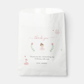 Sachets En Papier Cute Ballerina Rose Élégant Anniversaire Favoriser (Devant)