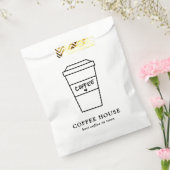 Sachets En Papier Cute Black and White Coffee Cup Coffee Shop (Scellé)