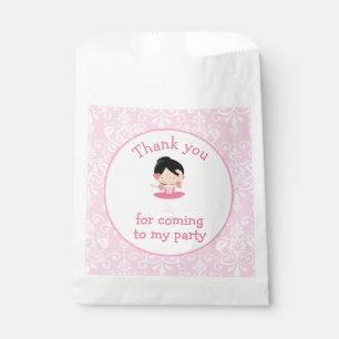 Sachets En Papier Cute Black Hair Ballerina 'Je suis allé à'