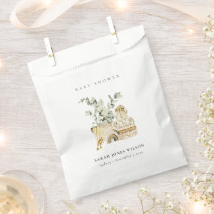 Sachets En Papier Cute Boho Pépinière Jaune Baby shower de feuilla