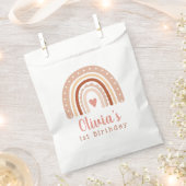 Sachets En Papier Cute Boho Rainbow Girls Premier anniversaire (Coupé)