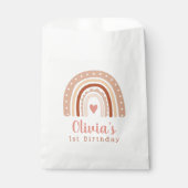 Sachets En Papier Cute Boho Rainbow Girls Premier anniversaire (Devant)