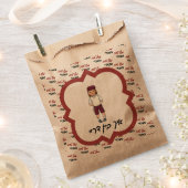 Sachets En Papier Cute Boy Upsherin Favoriser Sac Avec Nom Personnal (Coupé)