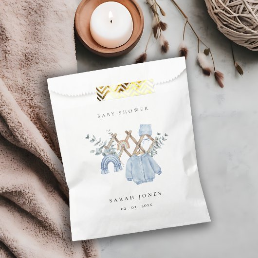 Sachets En Papier Cute Chic Garçon Vêtements de bébé Baby shower ess