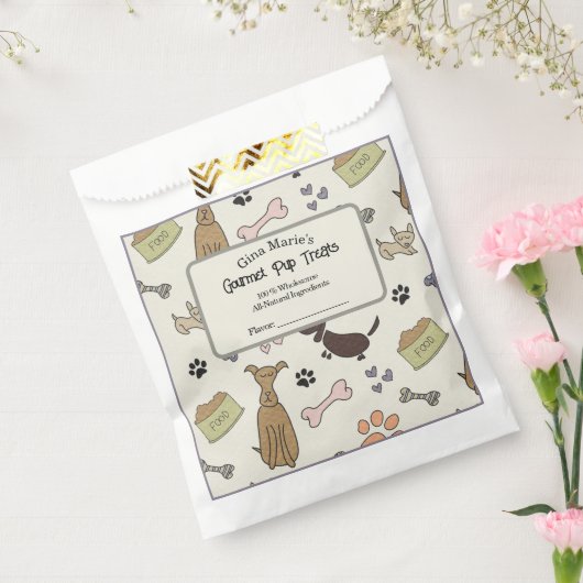 Sachets En Papier Cute Chien Traitements (Scellé)