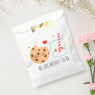 Sachets En Papier Cute Chocolat Chip Cookie Et Verre De Lait