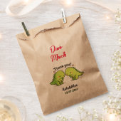 Sachets En Papier Cute Dinosaur Couple Wedding Thank You (Coupé)