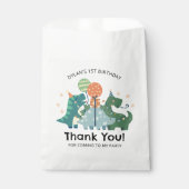 Sachets En Papier Cute Dinosaures Merci de fête d'anniversaire (Devant)