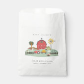 Sachets En Papier Cute Elegant Red Barnyard Baby shower animal de fe (Devant)