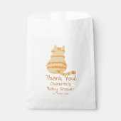 Sachets En Papier Cute Fat Orange Cat Baby Shower (Devant)