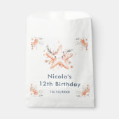 Sachets En Papier Cute Floral Starfish Birthday Party (Devant)