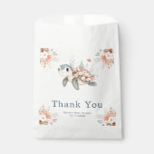Sachets En Papier Cute Floral Turtle Baby Shower (Devant)