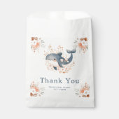 Sachets En Papier Cute Floral Whale Baby Shower (Devant)