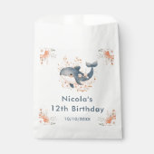 Sachets En Papier Cute Floral Whale Birthday Party (Devant)