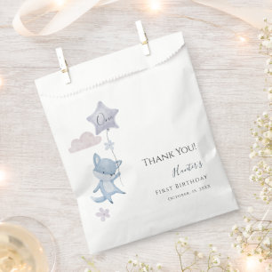 Sachets En Papier Cute Fox Flying Balloon Premier Anniversaire Merci