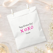 Sachets En Papier Cute Galentines jour XOXO traitement rose (Coupé)