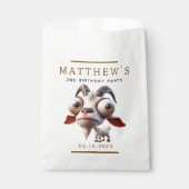 Sachets En Papier Cute Goat Farm Animaux 2e fête d'anniversaire (Devant)