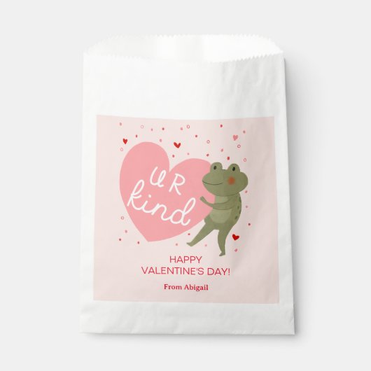 Sachets En Papier Cute Grenouille Valentine (Devant)