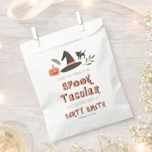 Sachets En Papier Cute Halloween Spooktacular Anniversaire Merci (Coupé)