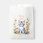Sachets En Papier Cute Kitten Baby shower de fille à thème (Devant)