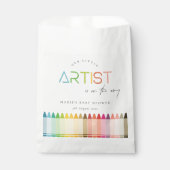 Sachets En Papier Cute Little Artist Crayon Fun Rainbow Baby shower (Devant)