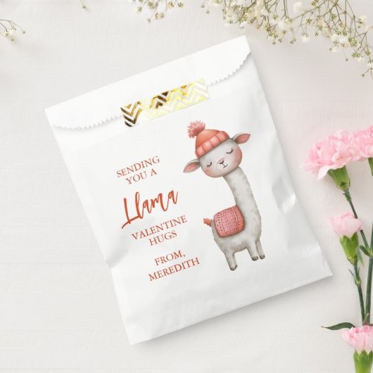 Sachets En Papier Cute Llama Valentine's Day Treat Sack, Valentine (Scellé)