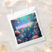 Sachets En Papier Cute Mermaid Invitation de fête d'anniversaire (Coupé)