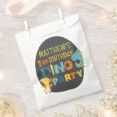 Sachets En Papier Cute Modern Dino Dinosaur fête d'anniversaire pour (Coupé)