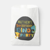 Sachets En Papier Cute Modern Dino Dinosaur fête d'anniversaire pour (Devant)