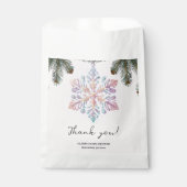 Sachets En Papier Cute Moderne Snowflakes hiver Baby shower mignon (Devant)