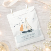Sachets En Papier Cute Nautical Blue Sailboat Pastel Anniversaire de (Coupé)