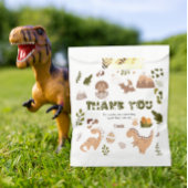 Sachets En Papier Cute Neutral Dinosaur Anniversaire Merci