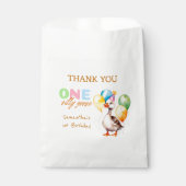 Sachets En Papier Cute One Silly Goose 1er Merci d'anniversaire (Devant)