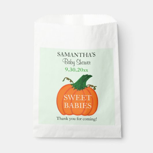 Sachets En Papier Cute Orange Citrouille Baby shower Faveurs (Devant)