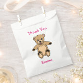 Sachets En Papier Cute Ours Teddy Anniversaire Merci (Coupé)