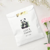 Sachets En Papier Cute Panda Green Bamboo fête d'anniversaire (Scellé)