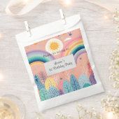 Sachets En Papier Cute Pastel Rainbow & Sun Above Forest (Coupé)