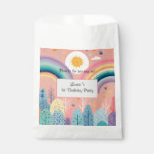 Sachets En Papier Cute Pastel Rainbow & Sun Above Forest (Devant)