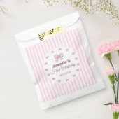 Sachets En Papier Cute Pink Bow 1st Birthday Party (Scellé)