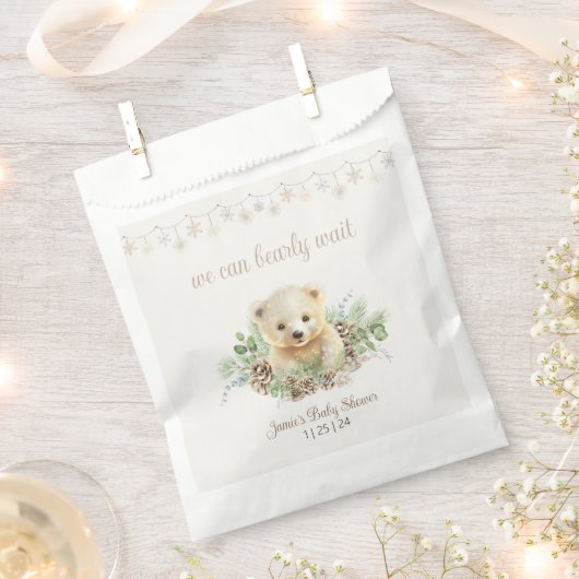 Sachets En Papier Cute Polaire Ours Cub Bearly Wait Winter Baby show (Coupé)
