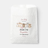 Sachets En Papier Cute Puppy Dog Boy 1st Birthday | Pawty Time First (Devant)