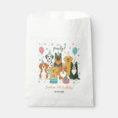 Sachets En Papier Cute Puppy Dogs Boy 5th Birthday Party (Devant)