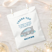 Sachets En Papier Cute Race Car Blue Nom Du Garçon Enfants Merci (Coupé)