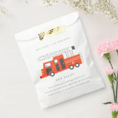 Sachets En Papier Cute Red Firetruck Engine Fun Facts Anniversaire (Scellé)