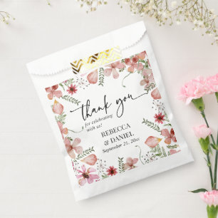 Sachets En Papier Cute Rose Peach Terracotta Aquarelle Florale