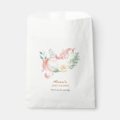 Sachets En Papier Cute rose Unicorn Baby shower de verdure fleurie (Devant)