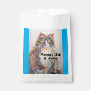 Sachets En Papier Cute Tabby Chat Art animal Animal Party Favoriser