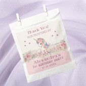Sachets En Papier Cute Unicorn rose fille 1er anniversaire Merci